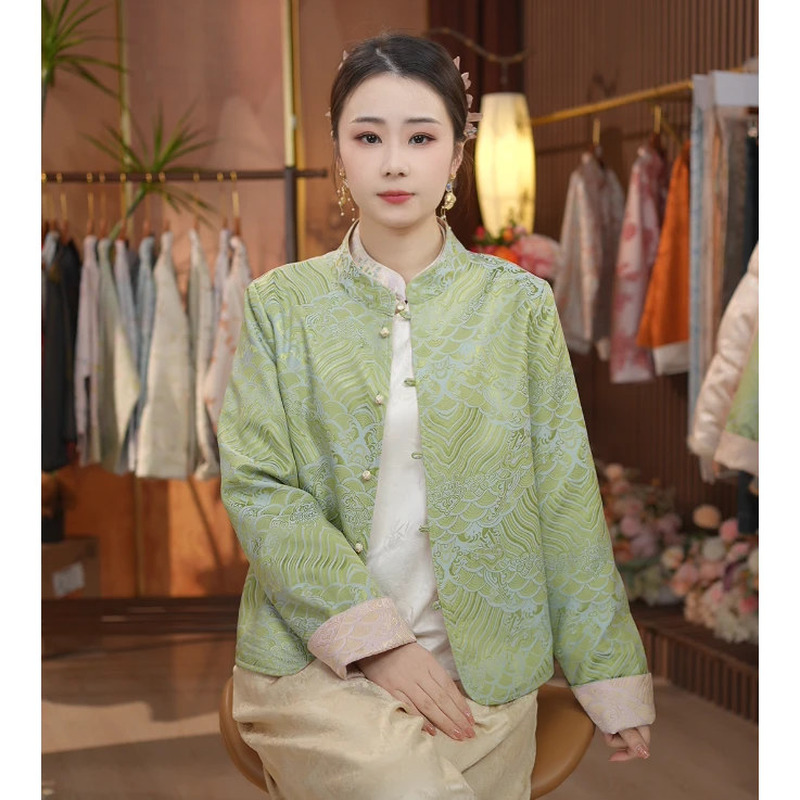 《 青瑶-外套》新中式提花复古国风休闲百搭高定双面穿外套