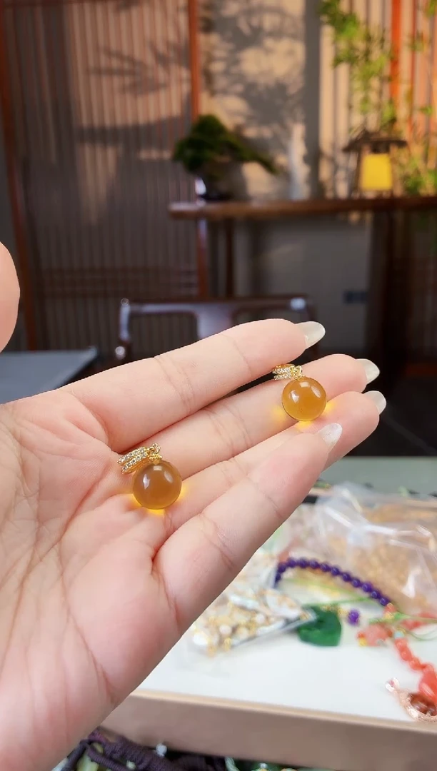 裸石蓝珀合金多样性发货拍一发一