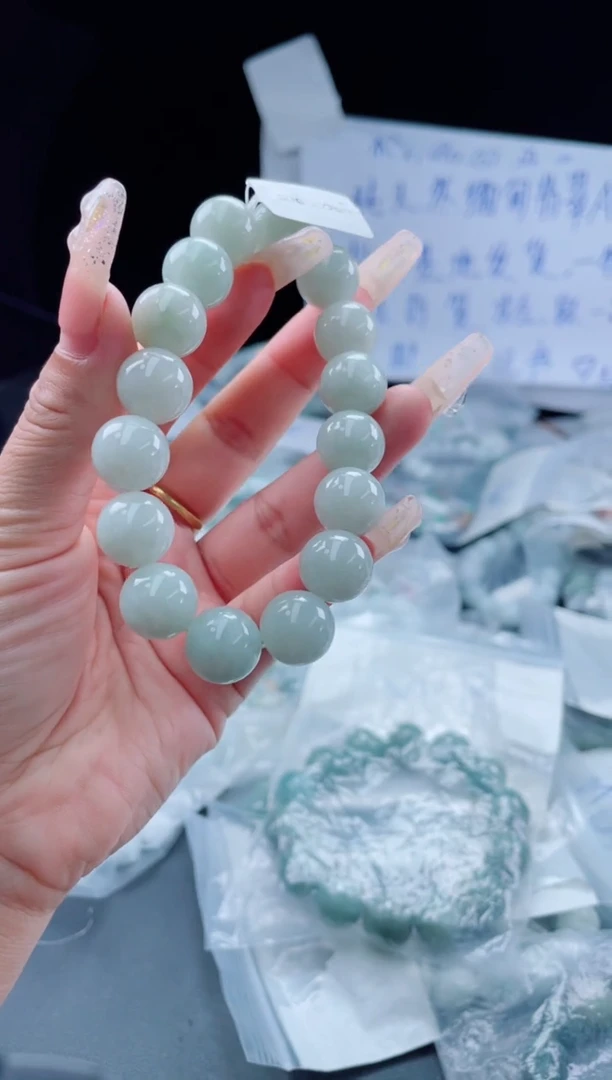 未镶嵌定制翡翠珠串