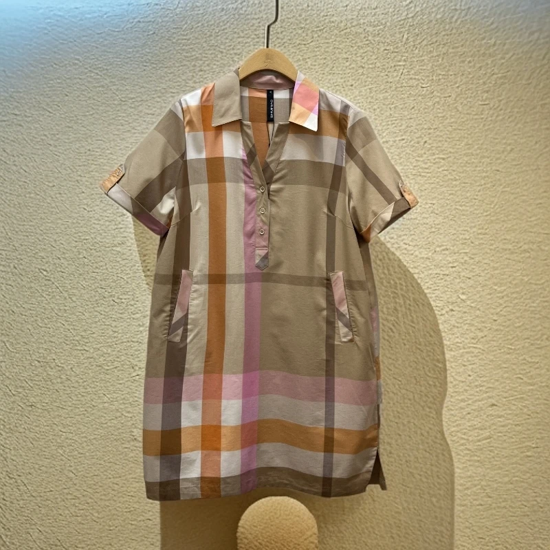 水淼2025夏季新款0521-时尚洋气 格连衣裙