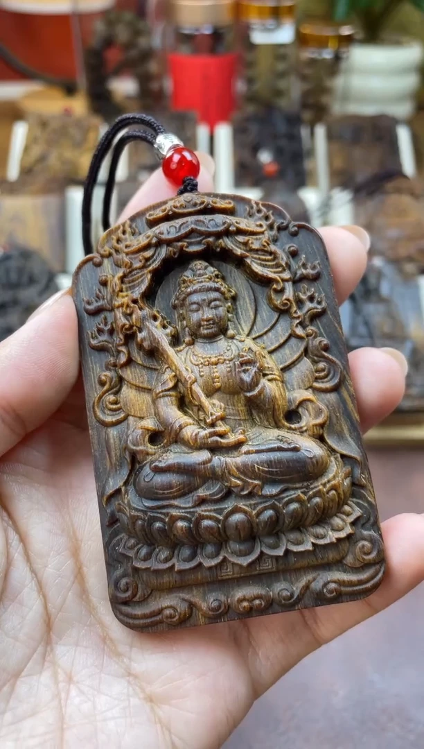 木木雕款芽庄 十二生肖守护虚空藏菩萨 8cm 送养香瓶