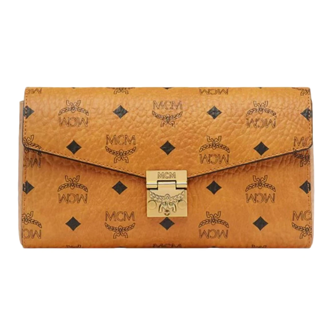 95新 MCM 链条包中号干邑色/通用链接