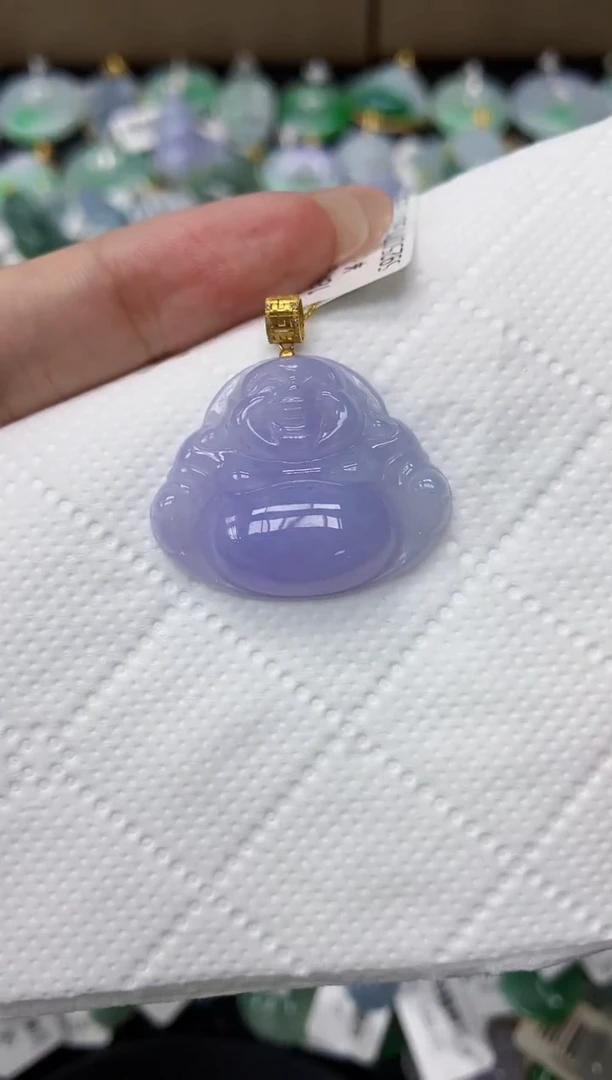 颈饰18K金镶嵌翡翠11111111111