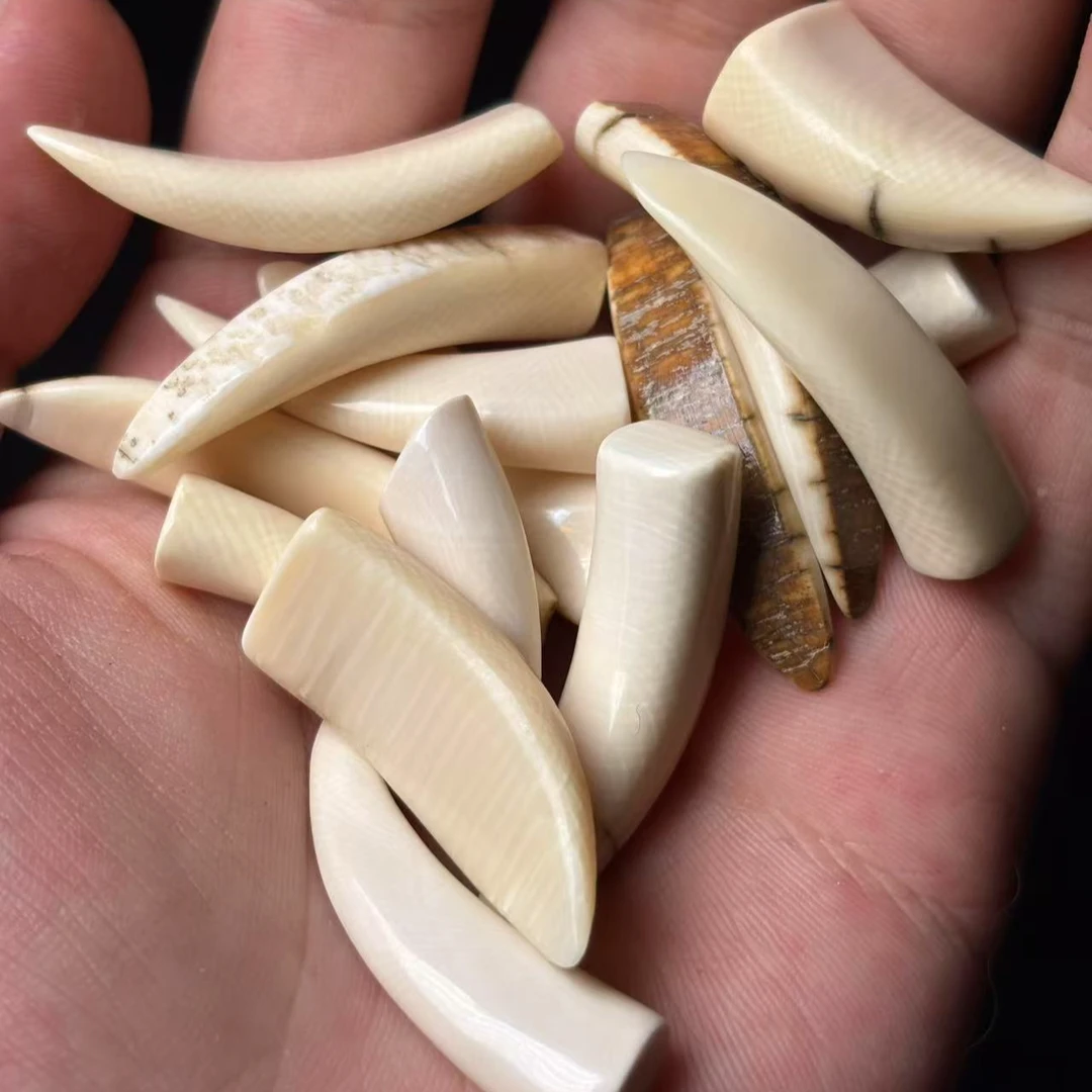 丰骨「猛犸象牙·小尺寸牙尖」 9mm左右随机发货 材质保真假一罚四
