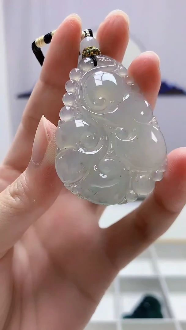 定制翡翠未镶嵌4898zm-毛货挂件162如意