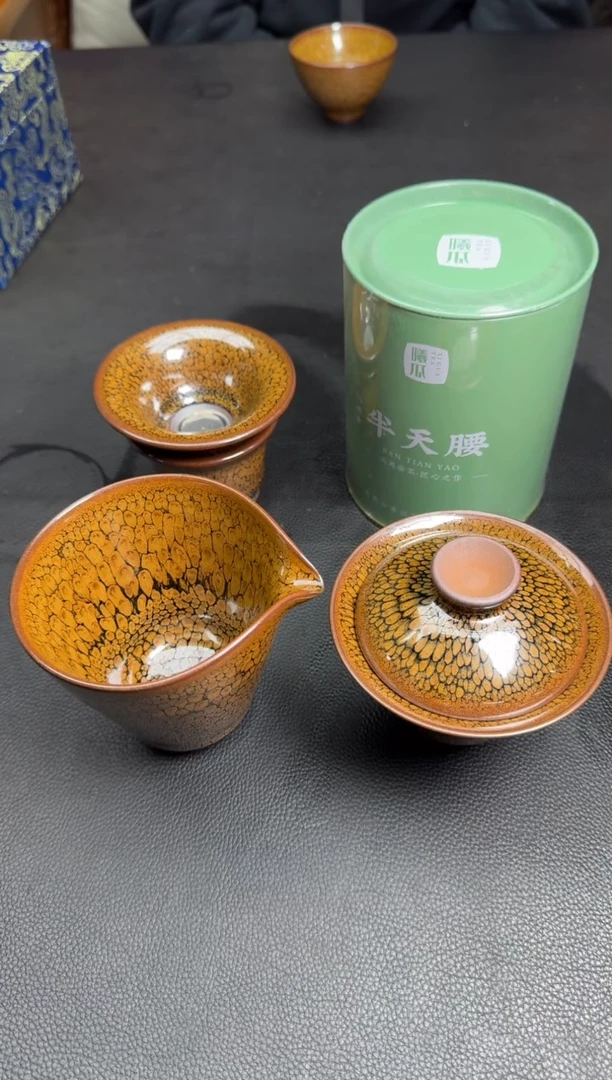 【闪购商品】茶盏建盏故事何定欣公道盖碗（送茶一罐）42