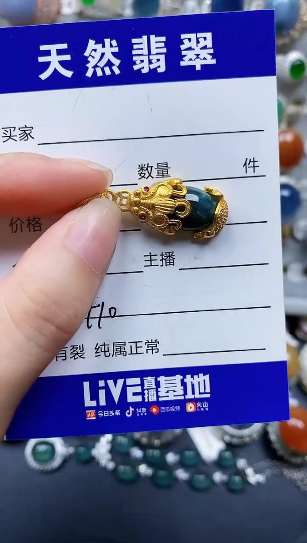 翡翠银S925镶嵌颈饰409