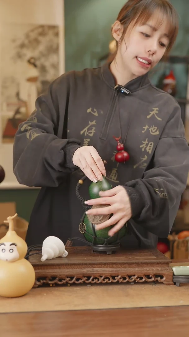 【闪购商品】354号精品天然大漆工艺防渗内胆酒葫芦~