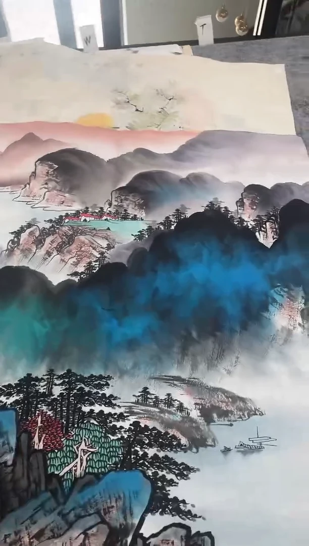 国画专属补贴福利0000四平尺斗方泼彩随机发货