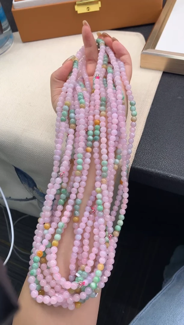 项链未镶嵌翡翠FC551 翡翠三彩项链 多样性发其一