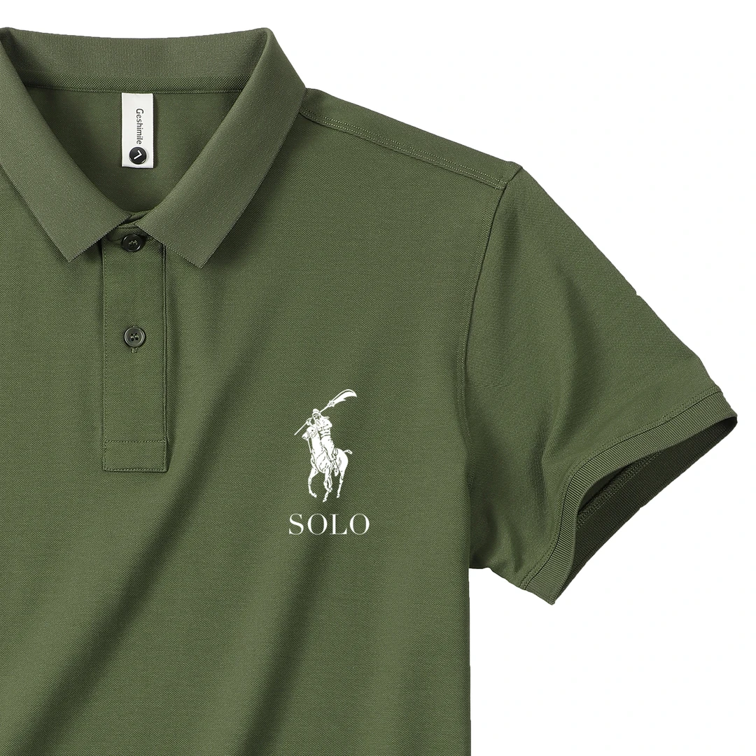 关公SOLO印花短袖保罗男士休闲夏季网红张飞关羽POLO衫关夫劳伦