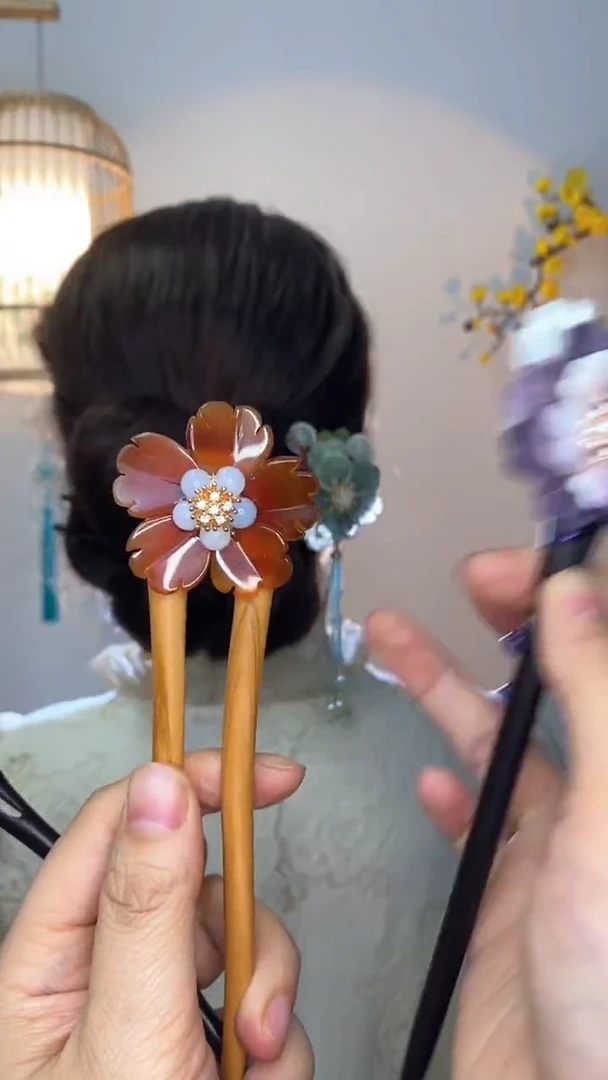 非金属木质美丽发簪