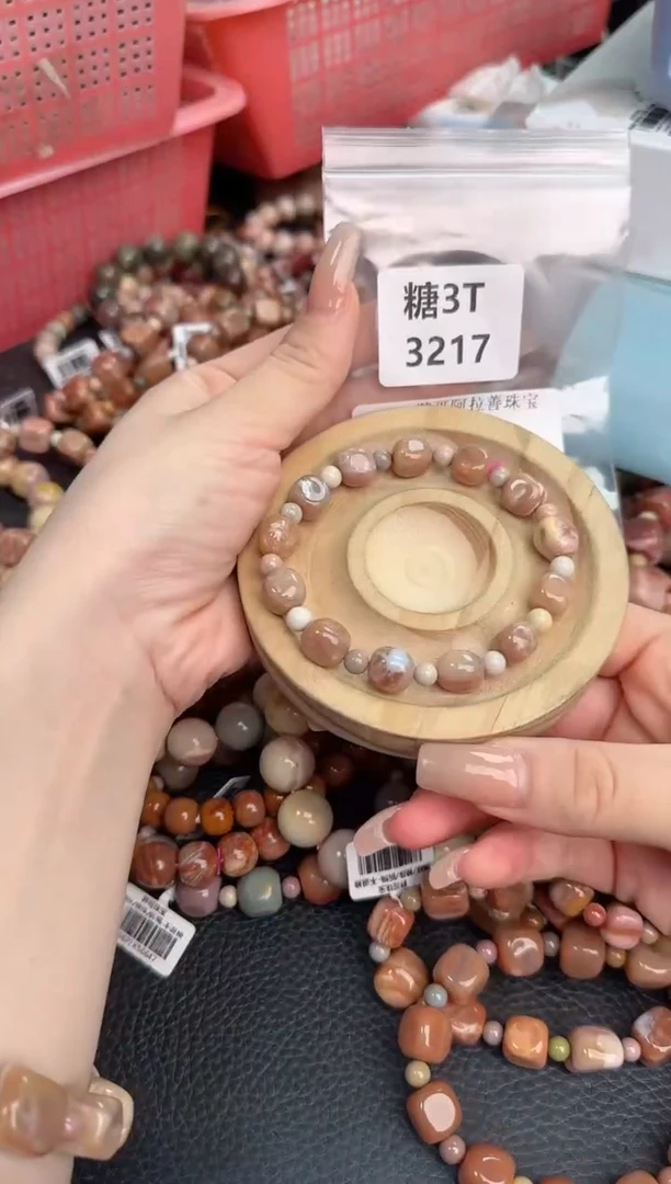 未镶嵌手链石英质玉锅****饼3T3217