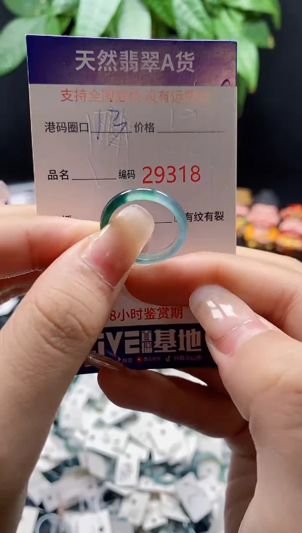 翡翠戒指未镶嵌天然翡翠戒圈9318