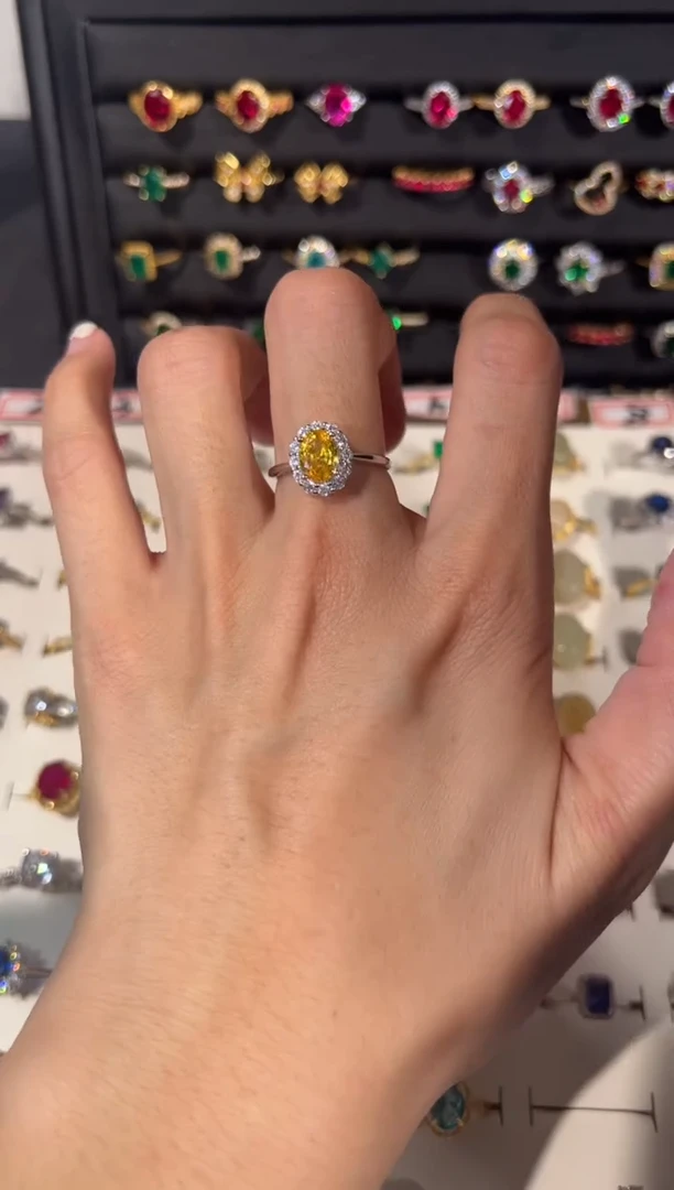 【闪购商品】蓝宝石戒指银S925镶嵌1563