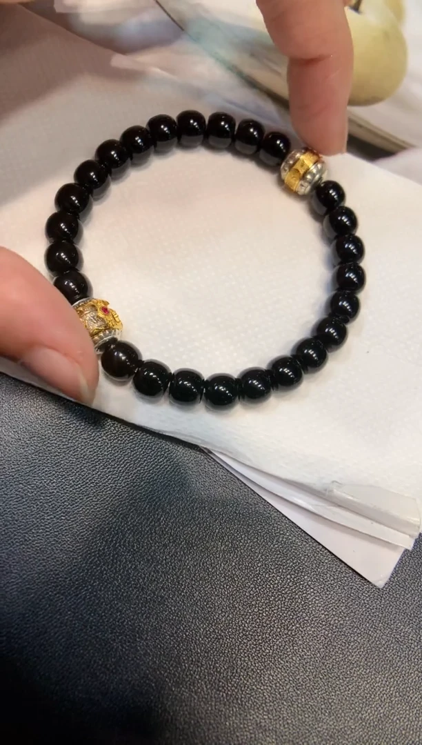 银S925镶嵌手串玛瑙/玉髓手串