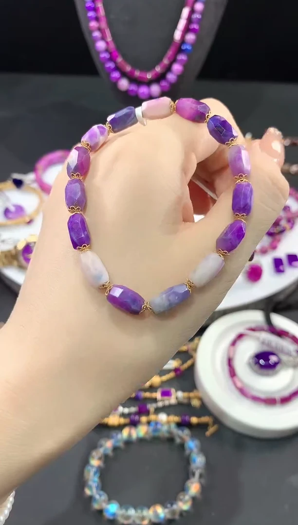 苏纪石（舒俱来）18K金镶嵌.手串