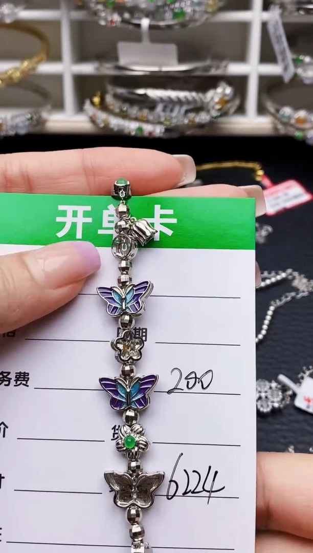 翡翠戒指银S925镶嵌6224