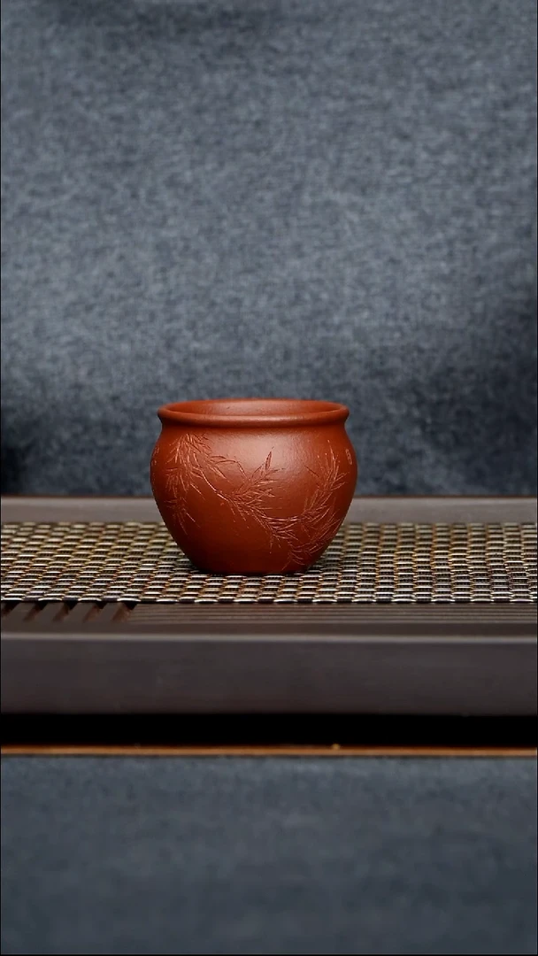 茶杯朱泥缸杯原矿零添加小煤窑生砂朱泥全手工制作150毫升