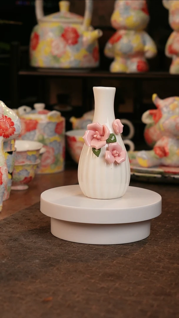 九寻景德镇手工手绘珐华彩茶杯1368