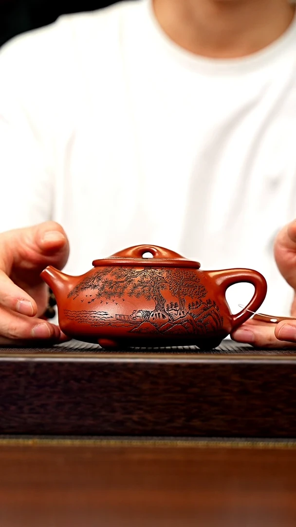 茶壶紫砂宜兴原矿 手工 紫砂壶容量300CC