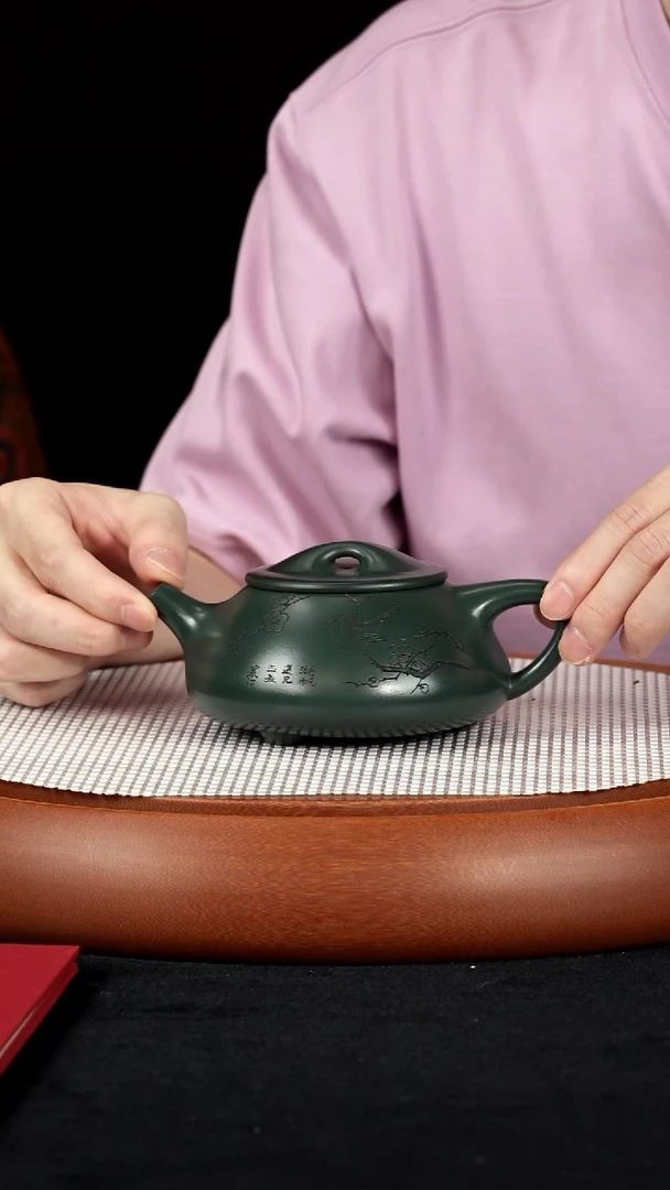 【k026】景舟石瓢绿宜兴紫砂YYF