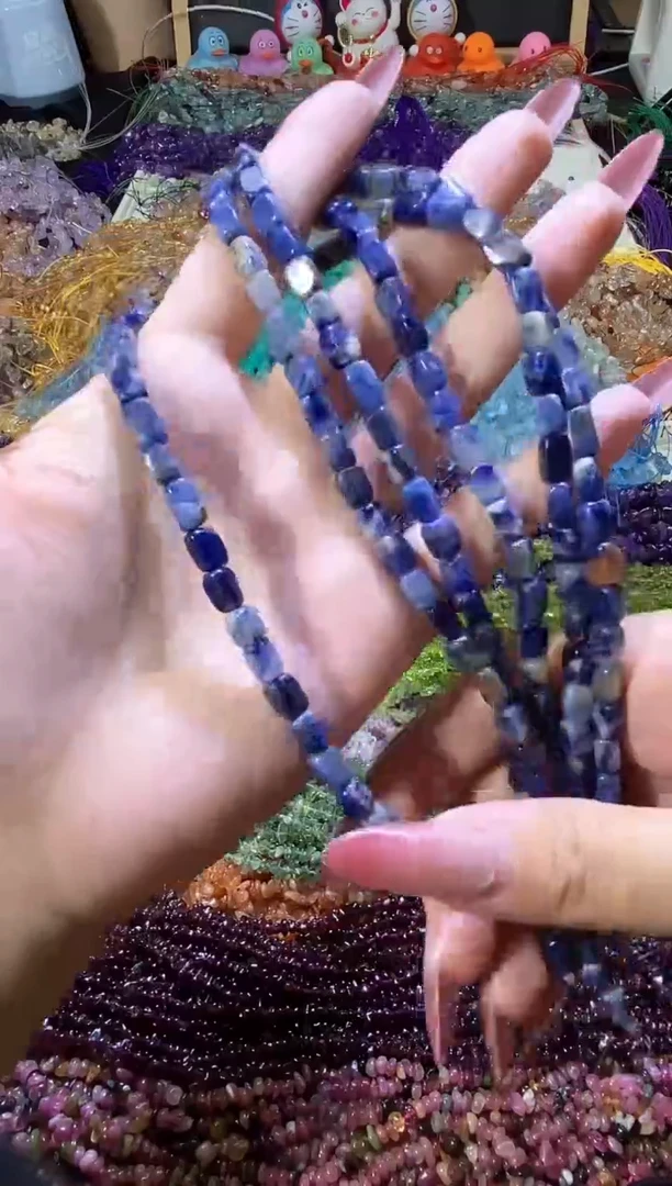 水晶珠宝半成品未镶嵌蓝方纳