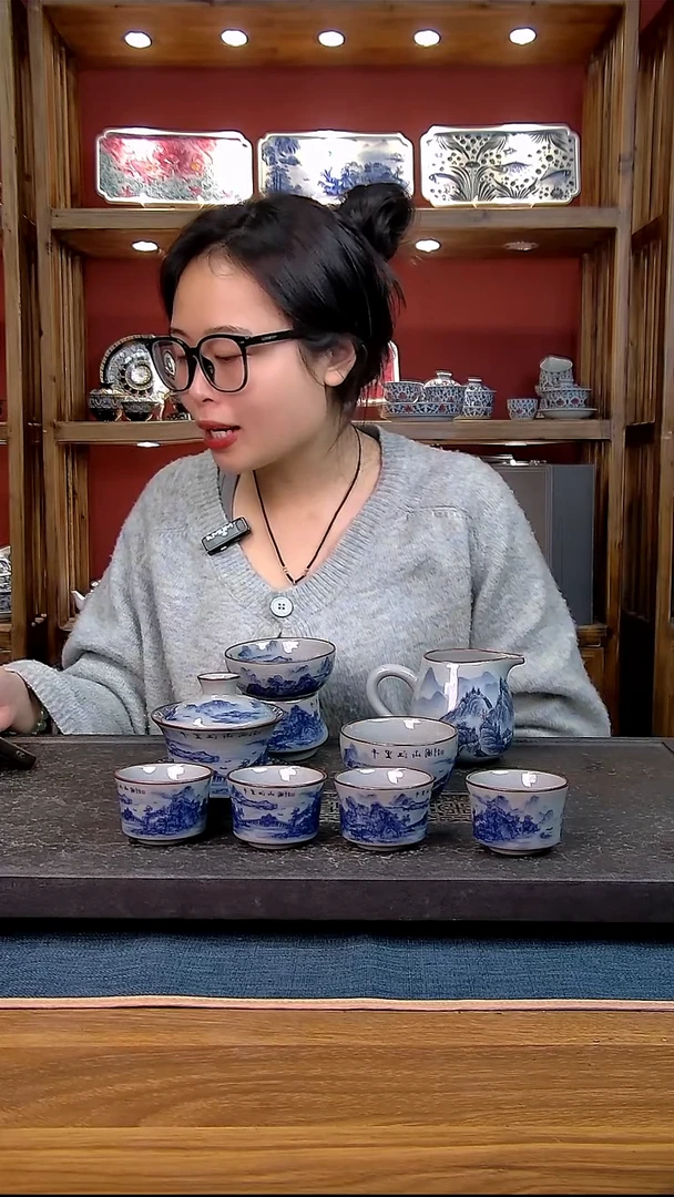 简装家用款8件套 老陶泥开片纹陶瓷茶具