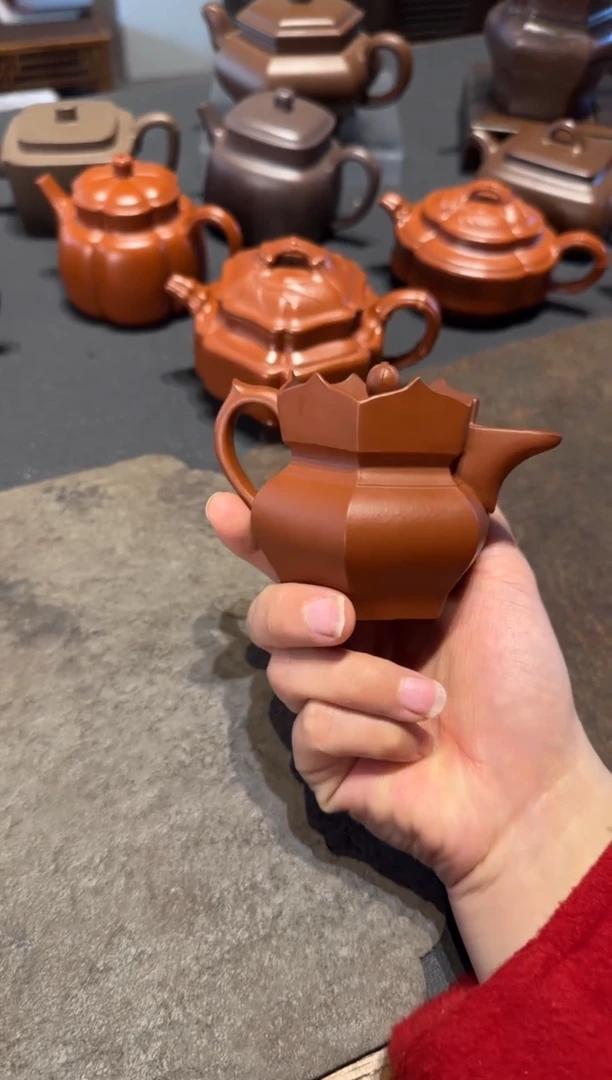 【闪购商品】紫砂茶壶朱泥小僧帽 90cc