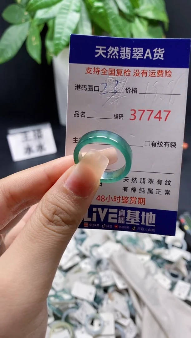 翡翠戒指未镶嵌天然翡翠戒圈7747