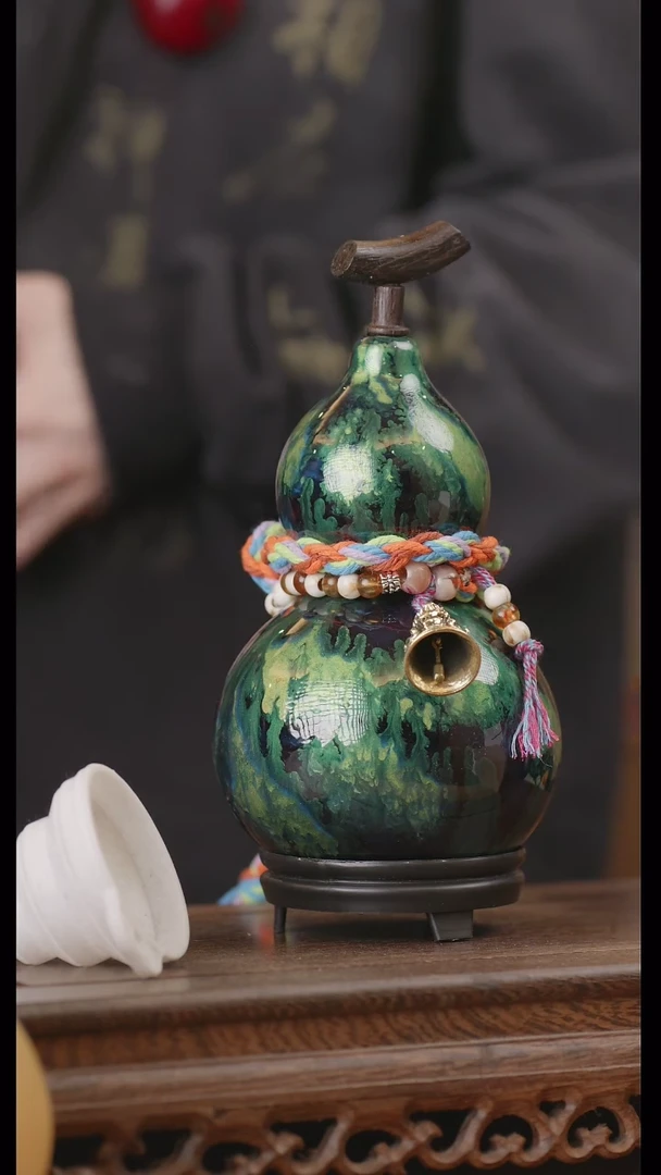 【闪购商品】135号精品天然大漆工艺防渗内胆酒葫芦~