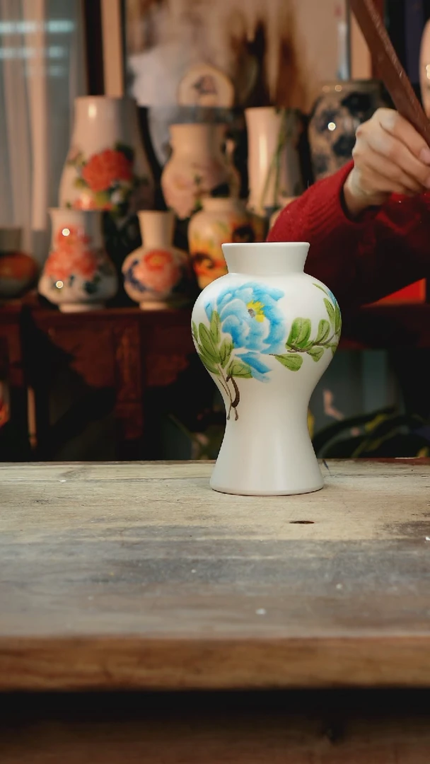 【闪购商品】瓷片景德镇纯手工釉下彩精品花瓶