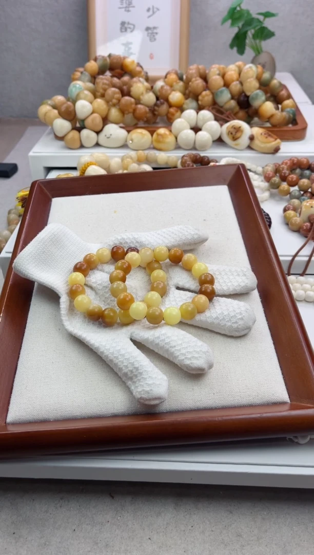 【闪购商品】菩提根/象牙果手串t91干磨苹果12*13mm