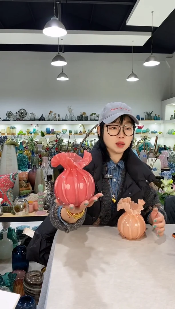 慕忆家手作琉璃花瓶红