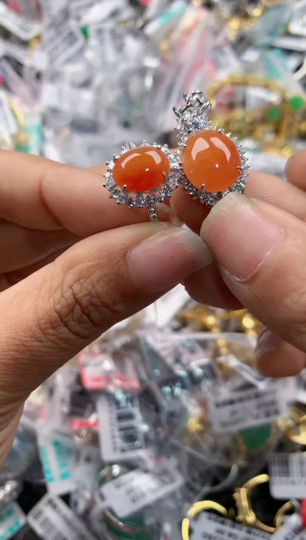 银S925镶嵌戒指翡翠999-----2