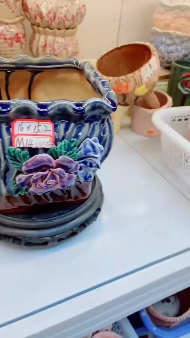 【闪购商品】陶瓷@@M14大四方捏花1个