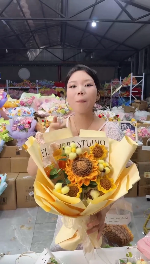 教师节非遗定制花束，孤品清仓 ！！！黄大葵花束