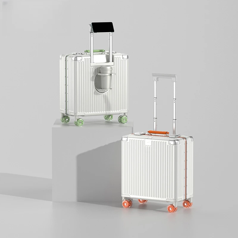 执古2025新款18寸登机行李箱女小型铝框密码拉杆箱男万向轮旅行箱