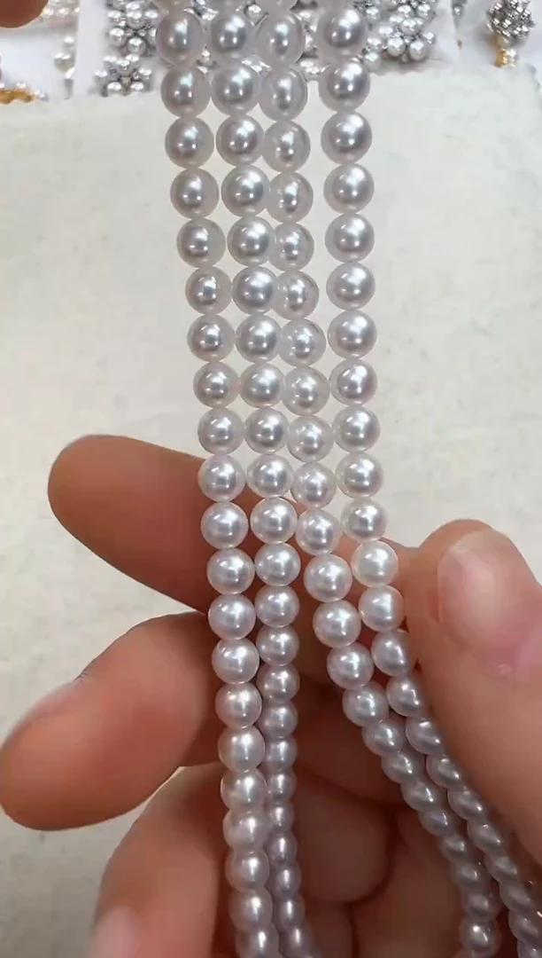 【闪购商品】淡水珍珠颈饰银S925镶嵌多样性发一4-5正圆