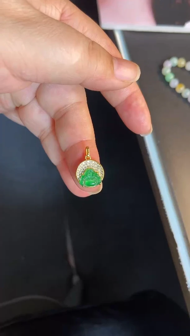 吊坠(不含链)银S925镶嵌翡翠1