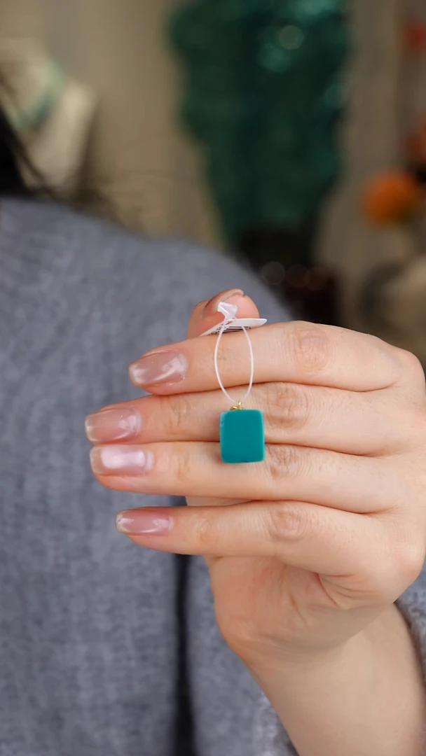 【闪购商品】绿松石吊坠(不含链)18K金镶嵌1