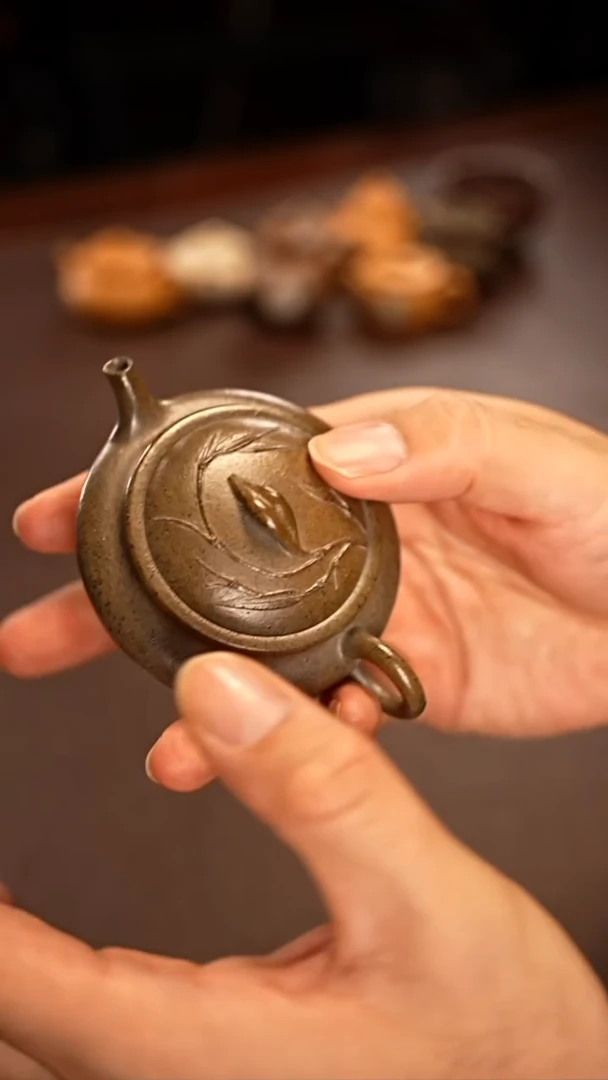 茶壶紫砂贴叶欧盘50cc