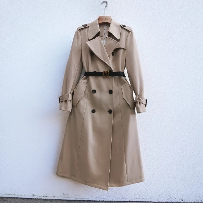 -059-季秋时尚气质中长款收腰显瘦风衣