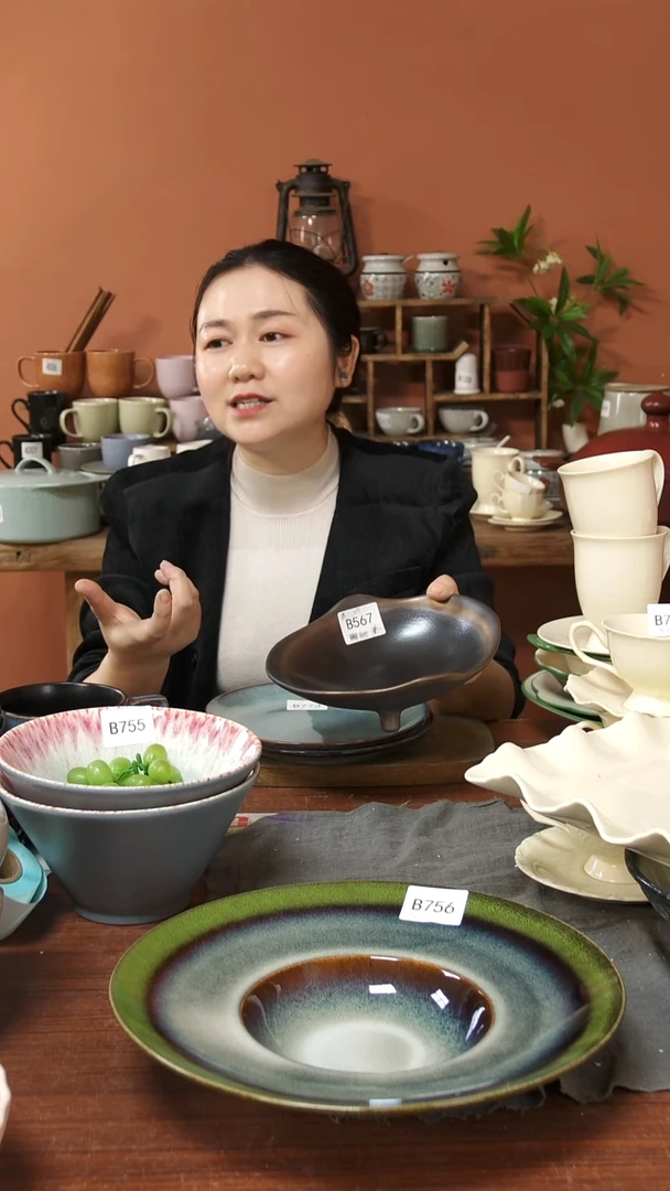 陶瓷B567陶瓷三脚顶一件套微瑕