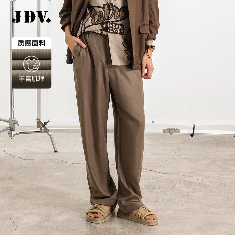 J.D.V2025春季商场同款棕色男士休闲裤西裤SPL56S1