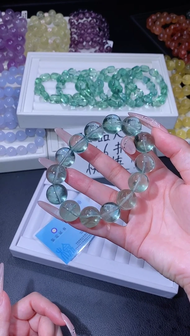 未镶嵌手链萤石1012.25绿萤石手串 多样性发其一