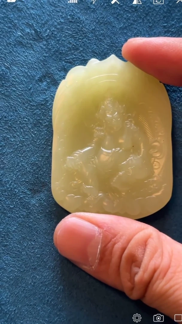 【闪购商品】和田玉XT未镶嵌黄财神吊坠