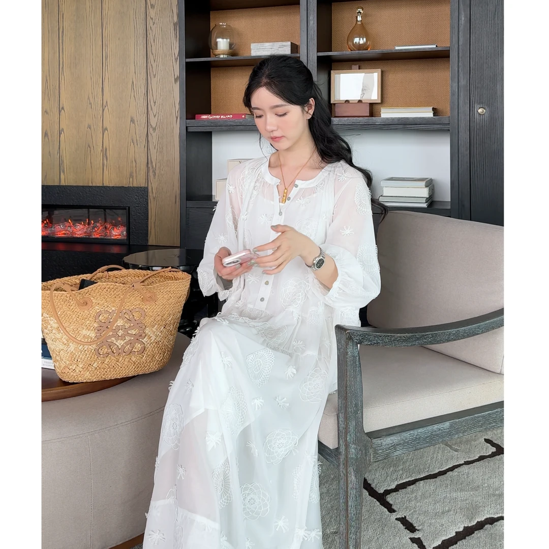 Zwinnie/詹维尼【镂空剪纸-独家系列】重工公主仙气连衣裙GYT202502