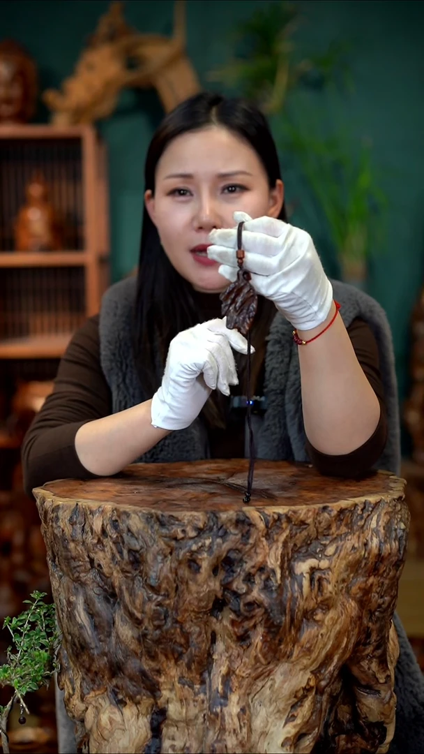 枣木雷击枣木雷晶叶子挂件