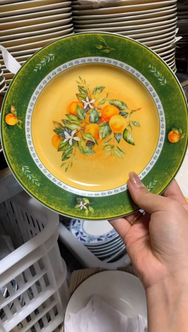 瓷片陶瓷原单CC046餐具2个